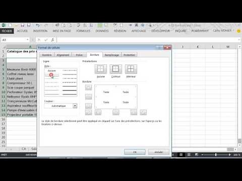 Apprendre Excel - Créer un Catalogue de prix