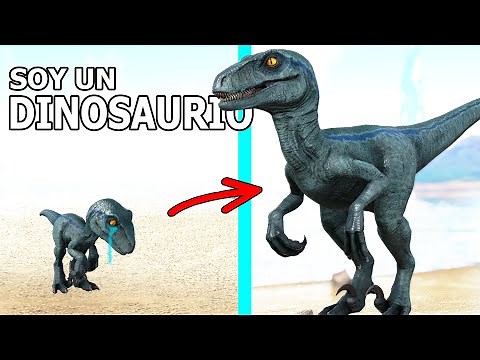 LA HISTORIA DE LA DINOSAURIO BLUE! SOBREVIVO PARA SALVAR A BETA pequeña raptor ARK Soy un Dinosaurio