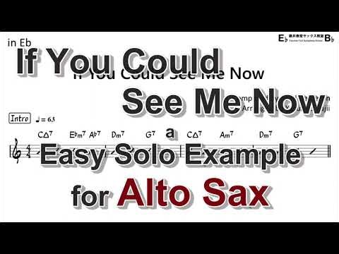 If You Could See Me Now - Easy Solo Example for Alto Sax