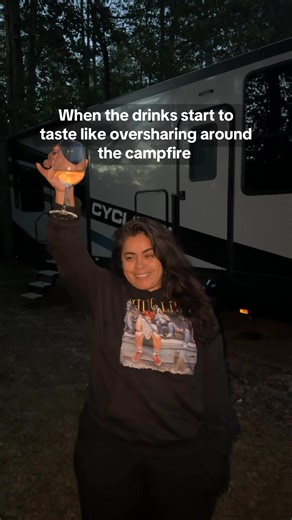 25K views · 407 reactions | The best stories come from strangers around the campfire at the campground. Follow along for more: ️ RV camping adventures Marriage Humor  Family travel fun  Real-life weekend warrior RV moments (the good, the bad, the shenanigans) #rvlife #rvcamping #rvliving #campinglife #campingdrinks #campfires #campgroundlife #marylandcampers | Adventures with Gaby Gaby | Facebook