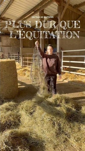 Horse riding tricks harder than riding itself 🐴 The hay net 🌾 #horseriding #horse #pony