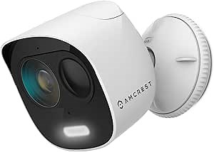 Amcrest SmartHome 1080p WiFi Outdoor Security Camera with Spotlight, Built-in Siren Alarm, Strobe Light, Two-Way Audio, Night Vision, 133° View, IP65 Weatherproof, MicroSD & Smart Cloud Storage, ADC2W