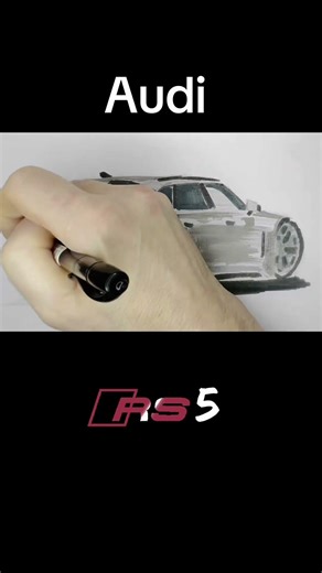 Draw a Audi RS5 (2026) #shorts #automobile #audi