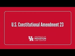 U.S. Constitutional Amendment 23