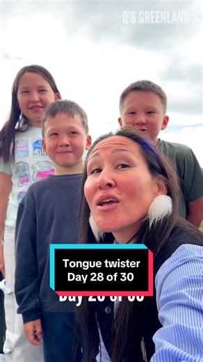 Tongue twister in Greenlandic. Day 28 of 30. Music: Do It, Musician: @iksonmusic #greenland #qsgreenland #greenlandic #language #tonguetwister #fun #kalaallisut #caribou #hunting
