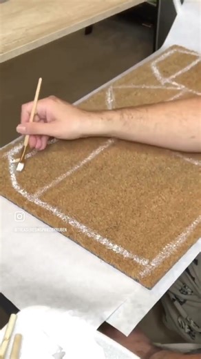 Make your own mat. #DIYHomeDecor #DoorMatDecor #FrontDoorInspo #GiftIdeasForEveryone #TeacherGifts