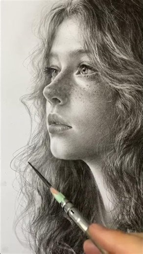Perfect drawing is full of details everywhere #fypdrawing #charcoaldrawing #portraitdrawing