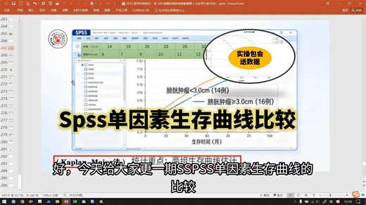 Spss单因素生存曲线比较 (Kaplan-Meier法)-采用生存分析探讨肿瘤大小对患者生存时间的影响-超详细-实操 结果结论解读-包会