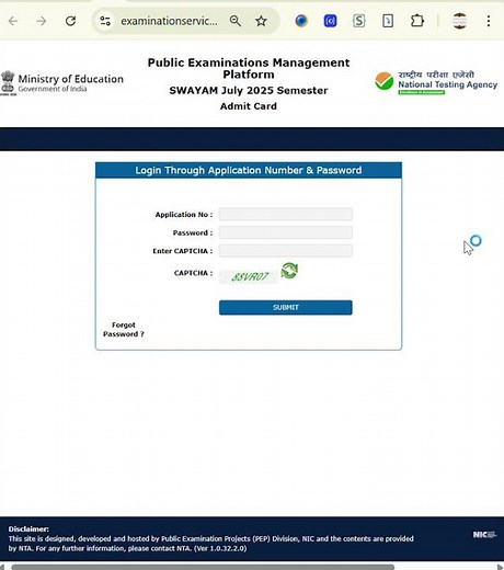 NTA SWAYAM July 2025 Exam City & Admit Card Out | SWAYAM 2025 Admit Card Link | NTA Exam Update