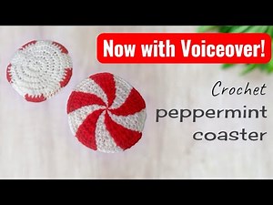 Crochet Pattern Coasters - Peppermint Candy for Christmas!
