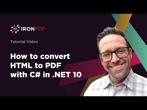 How to Convert HTML to PDF with C# in .NET 10 | IronPDF
