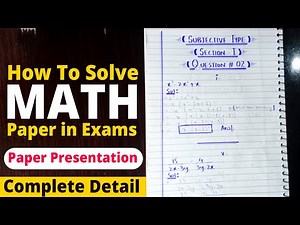 Mathematics Best Paper Presentation For Students | Important Tips For Math Presentation