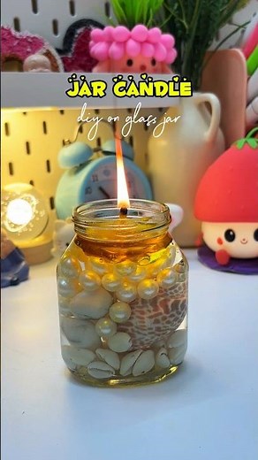 Jar Candle Making | Decorating ideas 💡| Jar candles DIY | Candle crafts 🕯️ #ytshorts #diy #candle