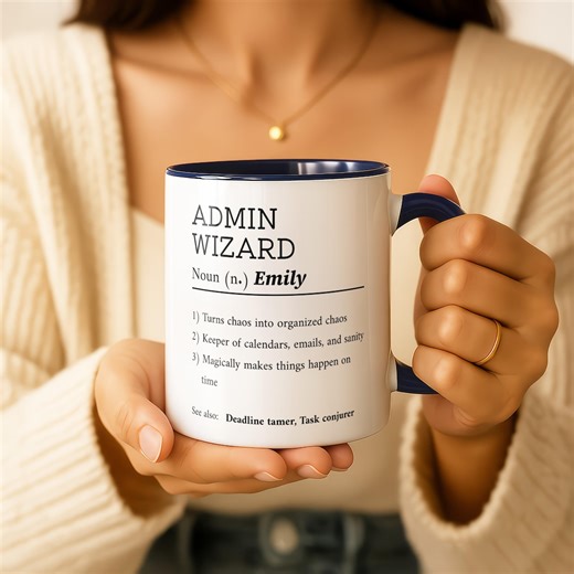Admin Wizard Mug - Personalized Office Gift for Assistants, Admins and Office Staff - Funny Custom Name Work Mug - Etsy Australia