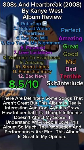 808s & Heartbreak By Kanye West Album Review #rap #hiphop #music #albumreview #review #kanyewest