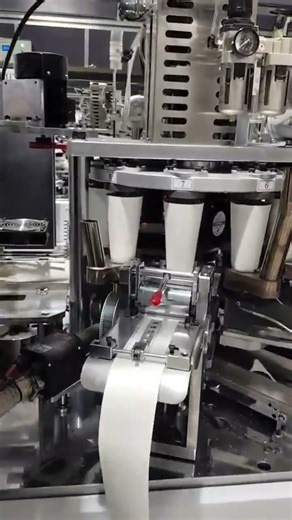 The process of making a glass from paper that is shaped well using a machine#fyp