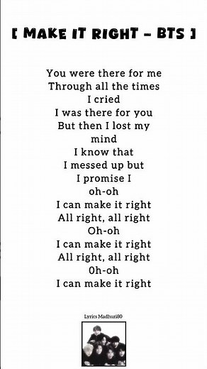 Bts - Make It Right (feat. lauv) lyrics #viral #lyrics#kpop #bts #song #explore #fyp #viralshorts