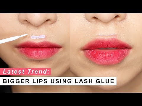 Lash Glue Lips 👄 - The Latest Makeup Trend? 🤔