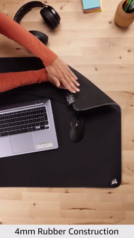 Corsair MM700 RGB Extended 3XL Cloth Gaming Mouse Pad/Desk Mat - Massive 1,220mm x 610mm (48” x 24”) Cloth Surface, 360° Three-Zone RGB Lighting, Two USB Ports - Black