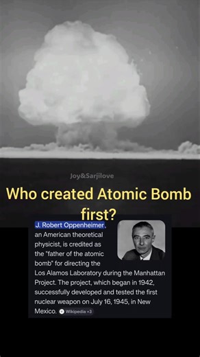 Who invented Atomic bomb? Trinity