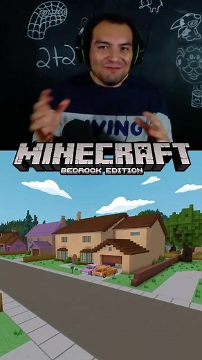 ¡Mapa en Minecraft Bedrock/PE! 🤩 #simpsons #gamerentiktok #skeletalmax