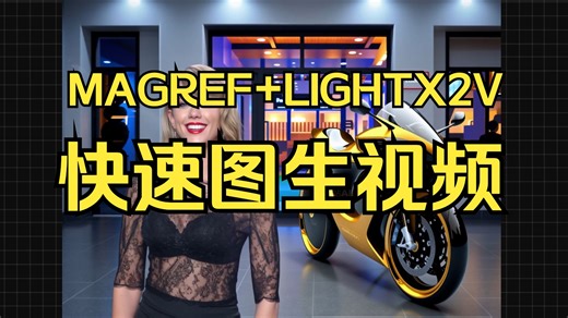MAGREF LIGHTX2V快速图生视频并完美保持住原图一致性特点，那这样id一致性出图问题都解决了