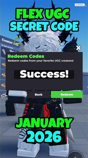 FLEX UGC Code january 2026#roblox #ugcdontmoverobloxcode #shortsviral #robloxedit #shorts #giveaway