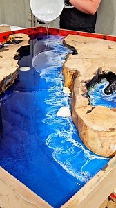 Round Ocean Seashell Table 🐚 Link In Bio For A Table Quote 👆 #dining #table #diningroom #custom #woodworking #diningtable #ocean #beach #beachvibes #epoxy | Backyard Resin