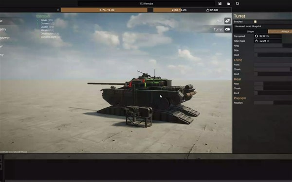 李博士的Sprocket教程：从入门到精通 2.8 进阶篇八：捏一辆T72坦克-Blueprint修改与实战测试