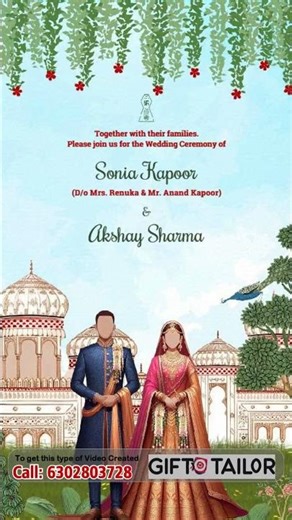 Chic Minimalist Wedding Invitation Video | Single-Screen Monogram E-Invite