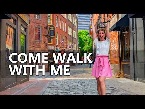 Boston Walk in 4K | Real City Vibes & Street Sounds (4K)