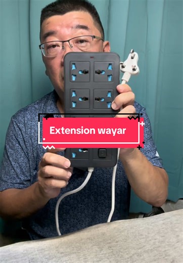 Extension Wayar dengan 6 Soket dan 3 USB