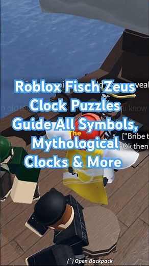 Roblox Fisch Zeus Clock Puzzles Guide All Symbols, Mythological Clocks & More #roblox #robloxfisch