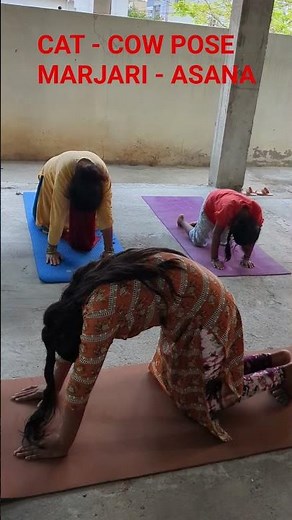 How To Do MARJARIASANA OR CAT-COW POSE | Asana For Flexibility Of Neck, Shoulders & Spine #yoga