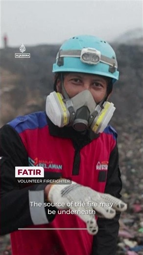 Indonesia battles landfill fire near Jakarta as helicopters join firefighting effort | #AJ shorts
