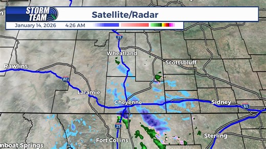 4:27 AM Radar Update - Precipitation is coming to an end this morning across portions of southeast Wyoming. We are seeing some slick conditions. Take it slow this morning! We picked up about a 1/2 inch of snow here in Cheyenne. | Meteorologist Ashley Morgan