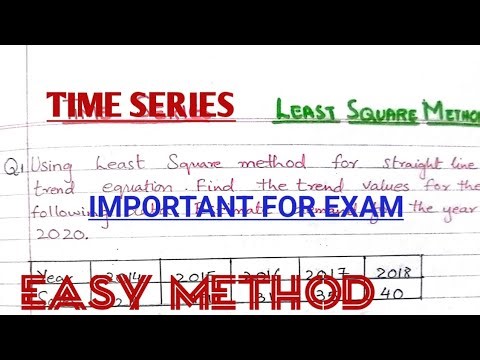 Time Series Analysis in Statistics|| Least Square Method