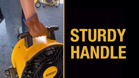 DEWALT 16 Inch Heavy Duty Floor Fan, High Velocity Barrel Shop Fan, 3-Speed Powerful with 4000 CFM, 360° Adjustable Tilting Airflow Fan for Warehouse, Workshop, Factory, Basement