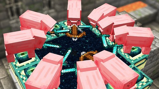 Minecraft but Pigs beat the game for you…