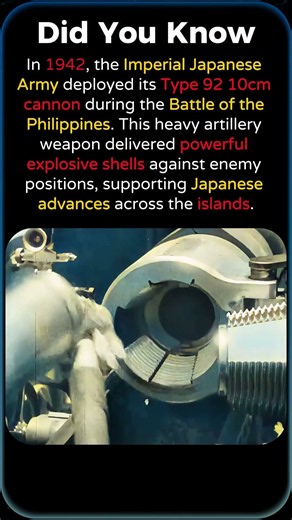 Japanese Type 92 10cm Cannon in Action #shorts