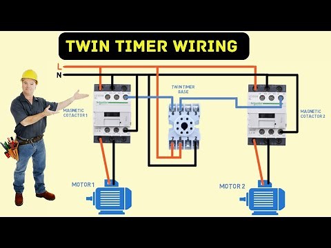 twin timer wiring || timer base connection || Azan electrical wiring