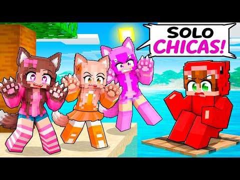 Trapped on a WOLF GIRLS ISLAND in Minecraft!