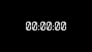 White digital timer starting 0 to 24 hours on black backdrop, Christmas eve concept. New year day timer in 30 seconds. Day of 24 hours on stopwatch. Daily clock with white numbers.