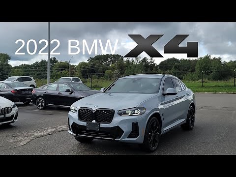 2022 BMW X4 xDrive30i Brooklyn Grey Tacora Red Showcase