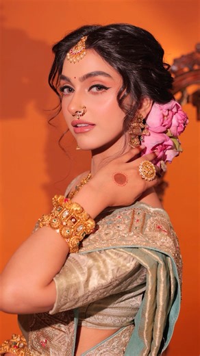 South Indian bride from your dream😍💖 #makeuptutorial #southindianbride #makeupartistry #glassskin