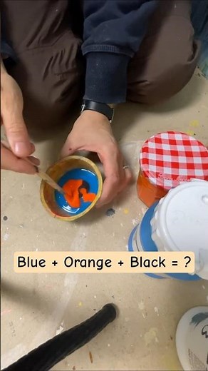 What Color Does Blue + Orange + Black Make?