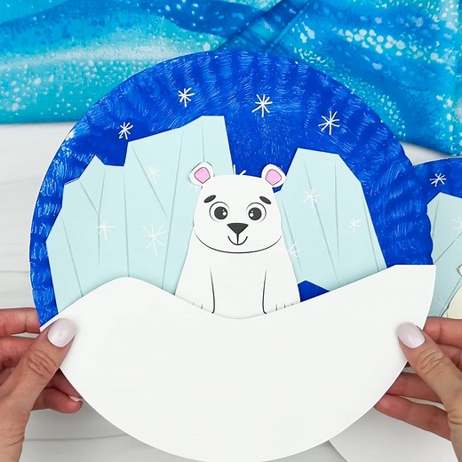 🐻‍❄️ Polar Bear Paper Plate Craft ✂️ Get the template on the blog | Simple Everyday Mom