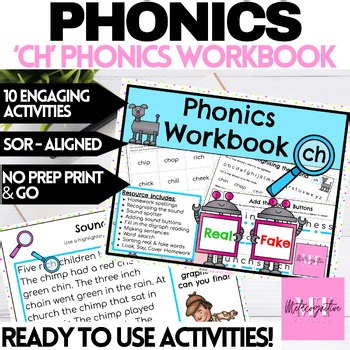 Digraph CH Phonics Worksheets | Consonant Digraph Activities & Literacy Centers
