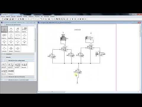 22.- Ejercicio 10.- Secuencia neumática (A+B+A-B-)- Fluidsim.