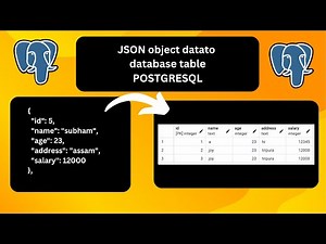 Insert and save json object data value directly to table POSTGRESQL